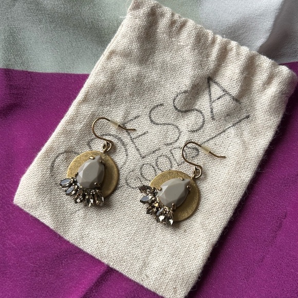 J. Crew Brass Like Dangling Drop Earrings - Picture 1 of 7